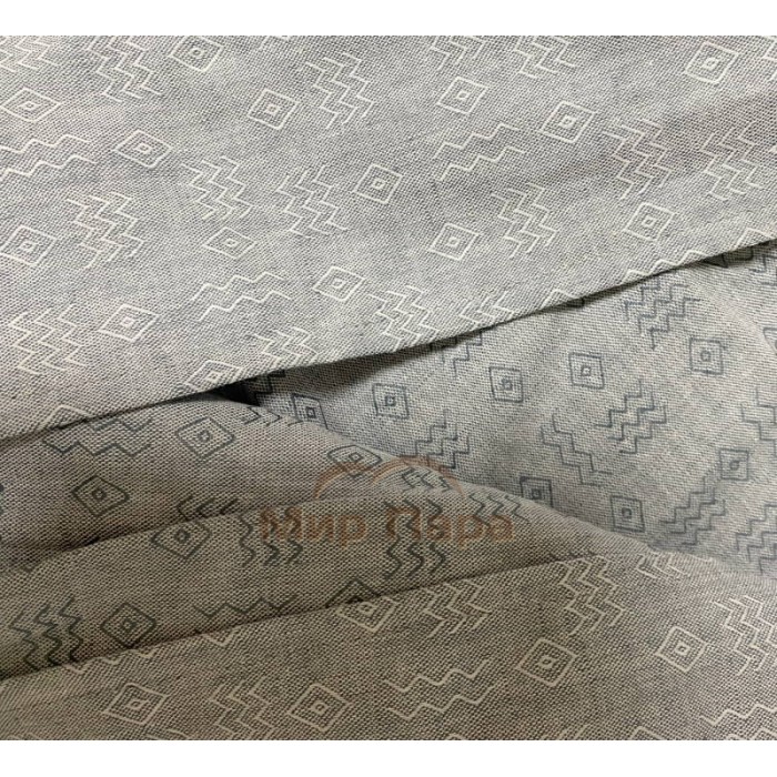 Парео женское с орнаментом для бани 147х85 см (лен+хлопок) серый